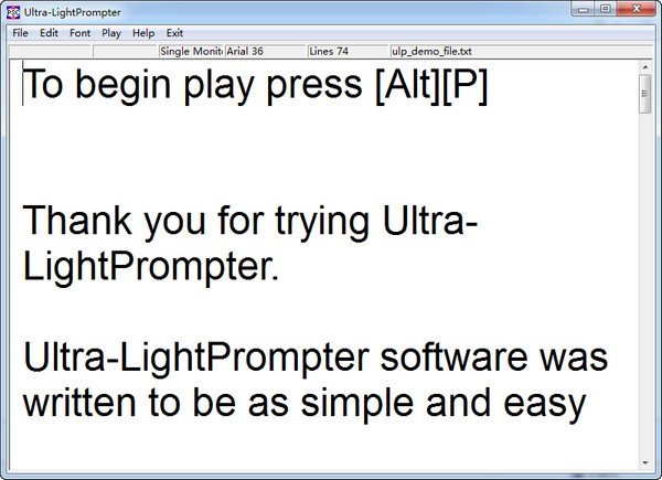 提词器软件(Ultra-LightPrompter)下载