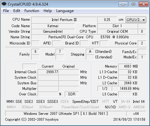 CrystalCPUID(CPU检测超频工具)下载