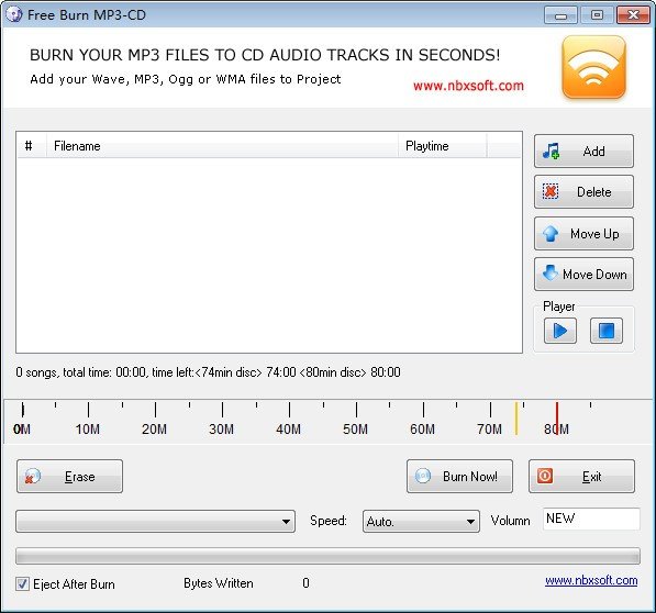 Free Burn MP3-CD(免费MP3刻录软件)下载