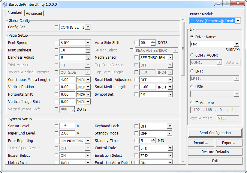 Citizen CL-S条码打印机实用程序(Barcode Printer Utility)下载