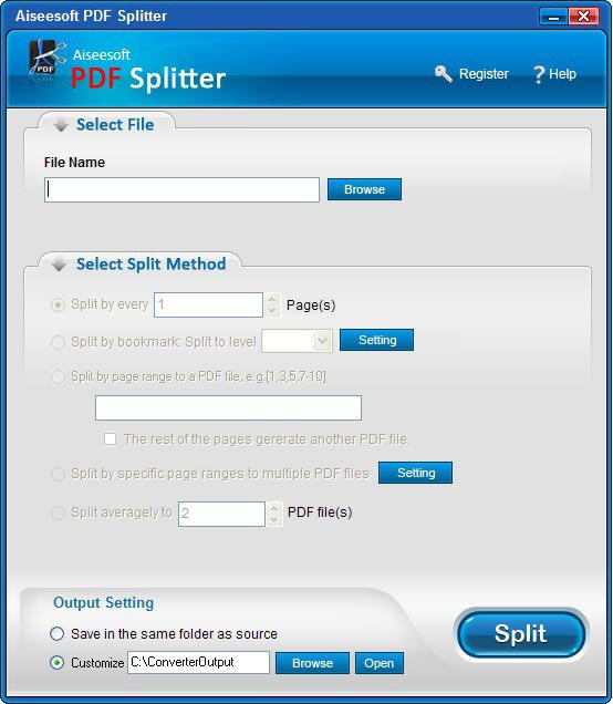 PDF分割工具(Aiseesoft PDF Splitter)下载