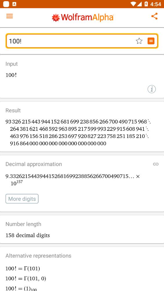 Wolfram Alpha 软件截图1