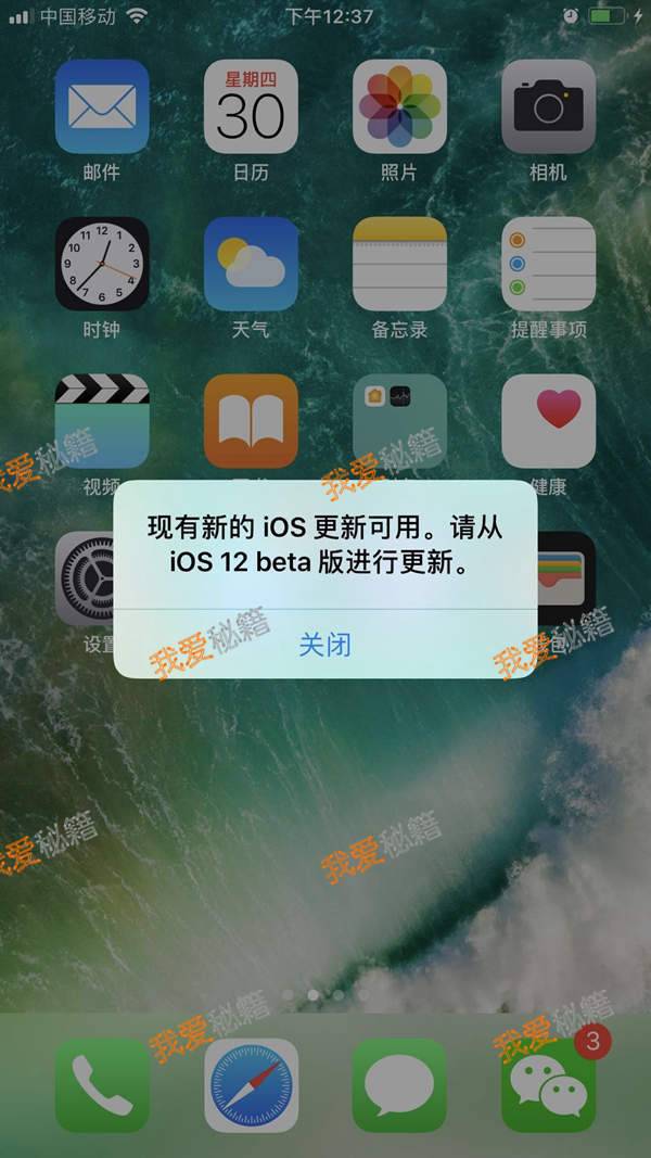 ios 12 bug_ios12公测版出现无限弹更新提示窗bug解决办法