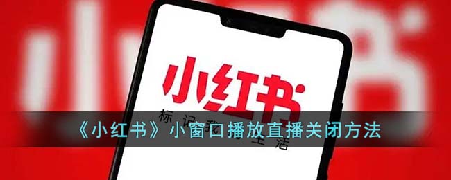 《小红书》小窗口播放直播关闭方法