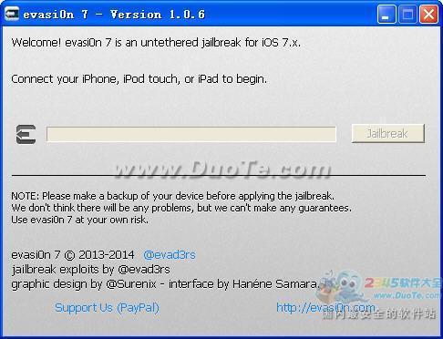 Evasi0n7 (iOS7完美越狱工具)下载