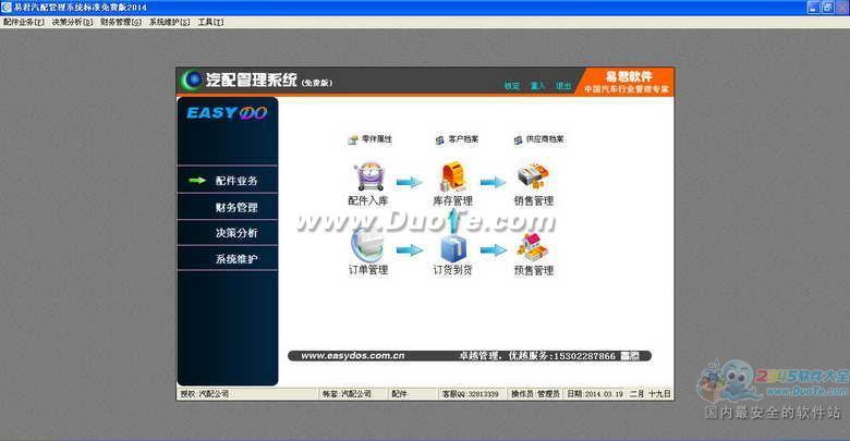 易君汽配管理软件 2014下载