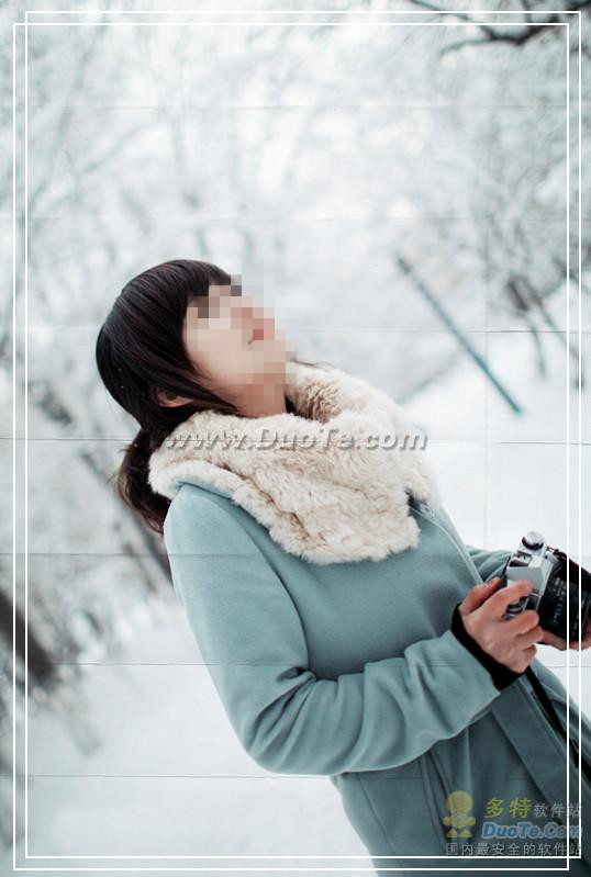 雪中精灵 美图秀秀打造晶莹雪景照