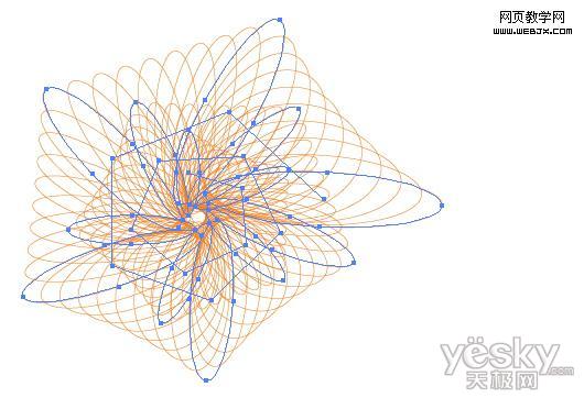 Illustrator绘制仿螺旋线彩色图案_天极设计在线整理