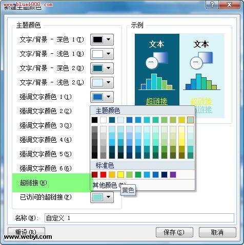 PowerPoint 2007中改变超链接颜色