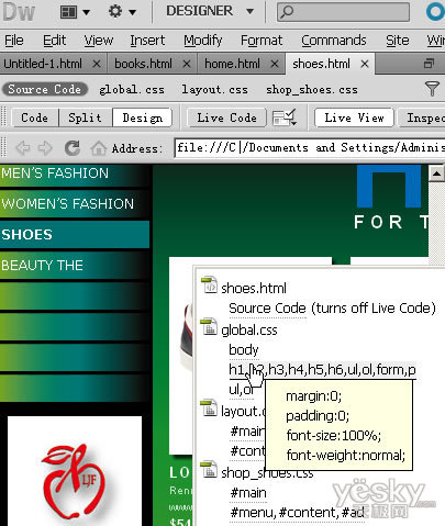 Adobe Dreamweaver CS5软件试用感受_天极设计在线整理