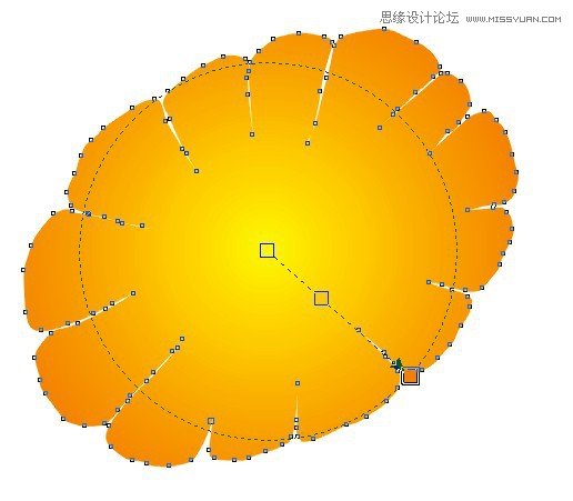 CorelDRAW绘制质感的橙子和冰块