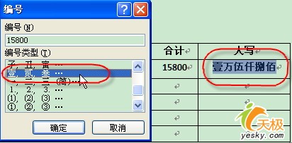 Word2007表格计算及数字格式转换