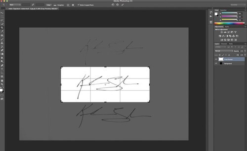 用Photoshop把自己的手写签名制成图片的水印效果