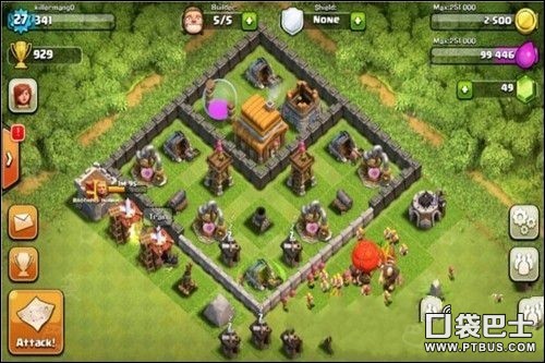 部落战争(Clash of Clans)COC四本阵型 防守阵型图鉴