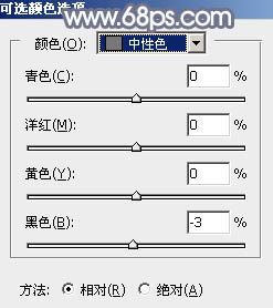 用PS调出淡紫色效果的草地女生照片