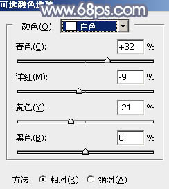 用PS调出淡紫色效果的草地女生照片