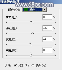 用PS调出淡紫色效果的草地女生照片