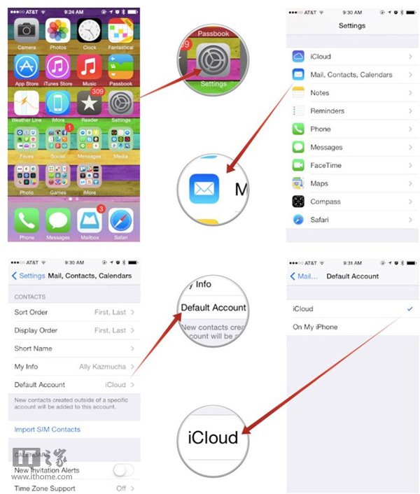 苹果IOS7.1手机通讯录无法显示新添联系人的解决方法