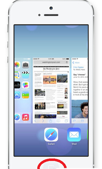 ios7怎么关闭后台软件