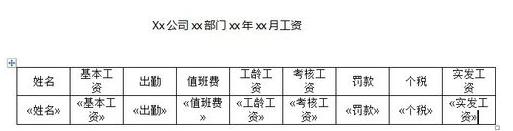 Word怎么制作工资条