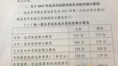 2017多少分数可以上清华北大?附分数线