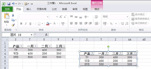 非常有意思！用Excel 2010把表格里的单元格转换为图片