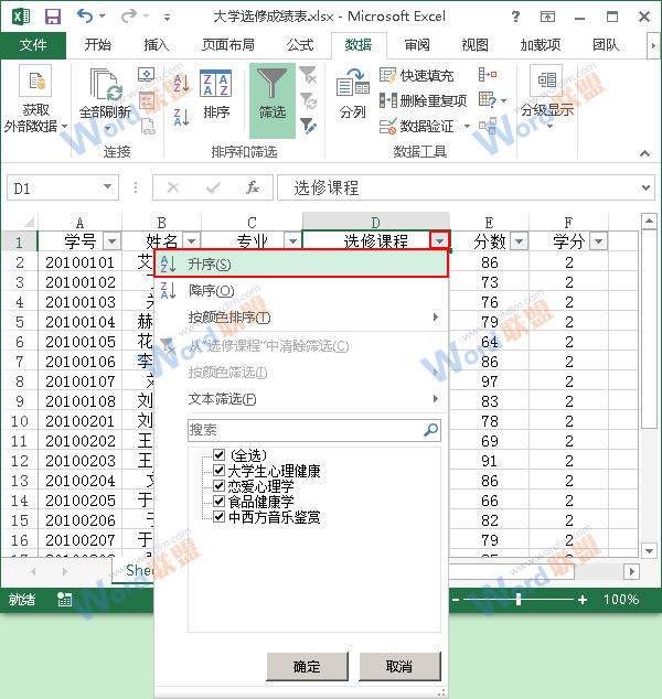 Excel2013中如何使用分类汇总功能？