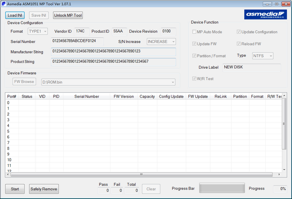 ASM1051量产工具(Asmedia ASM1051 MP Tool)下载