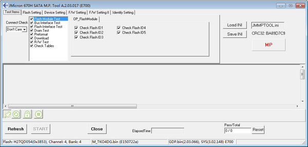 JMF670h主控开卡工具(JMicron 670H SATA MP Tool)下载