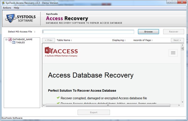 SysTools Access recovery(Access数据库恢复软件)下载