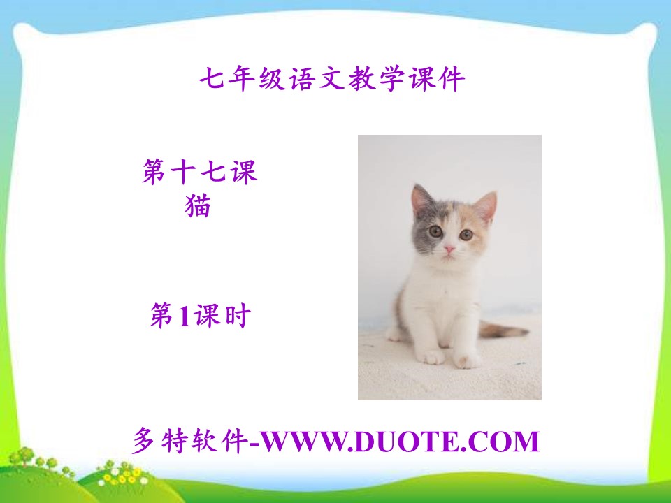 《猫》PPT(第一课时)下载