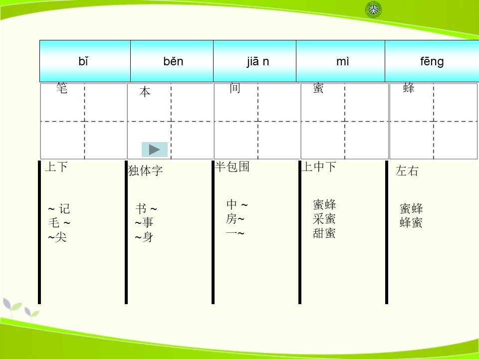 《我学写字》PPT课件下载