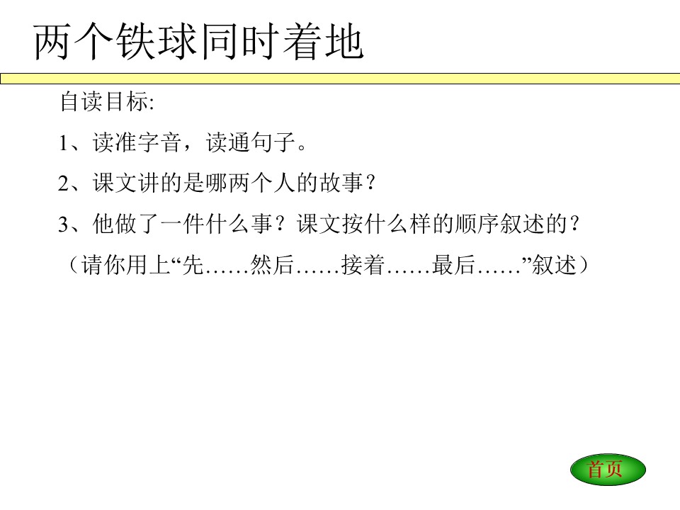 《两个铁球同时着地》PPT课件8下载