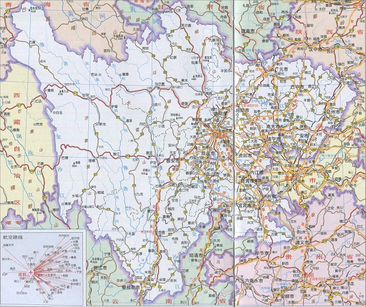 四川省交通地图高清版下载