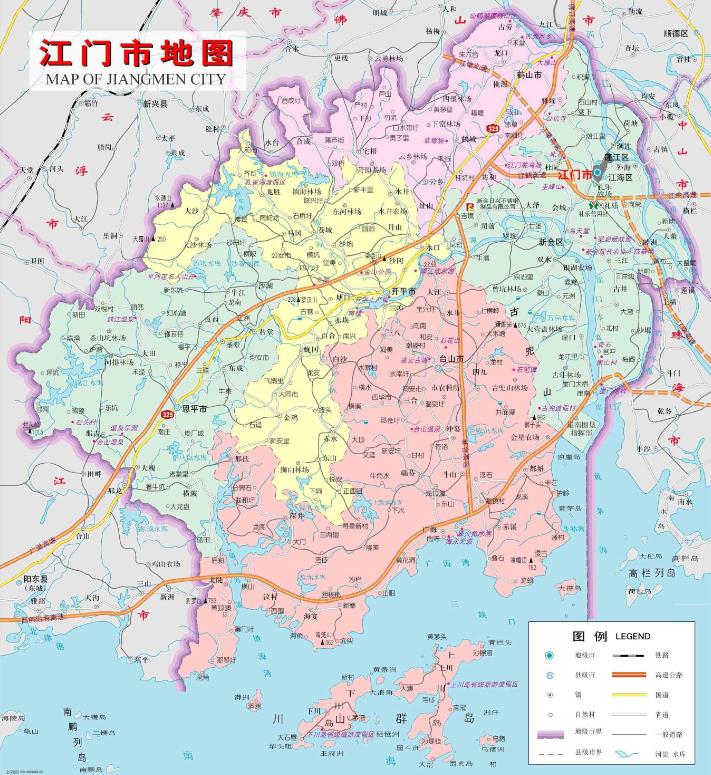 江门地图全图高清版下载