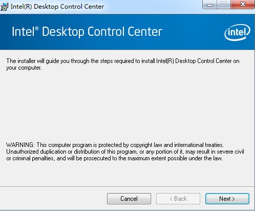 intel desktop control center软件下载