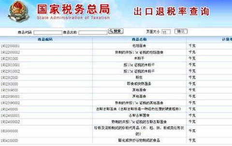 2017年出口退税率查询