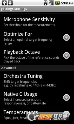 gstrings调音器软件截图0