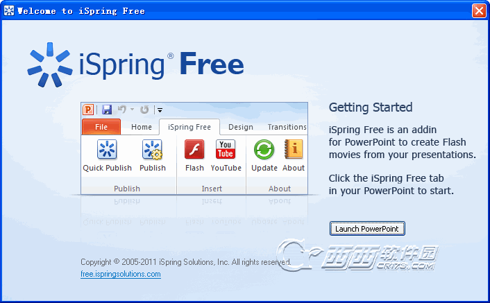 PPT转换Flash转换器(iSpring Free)下载