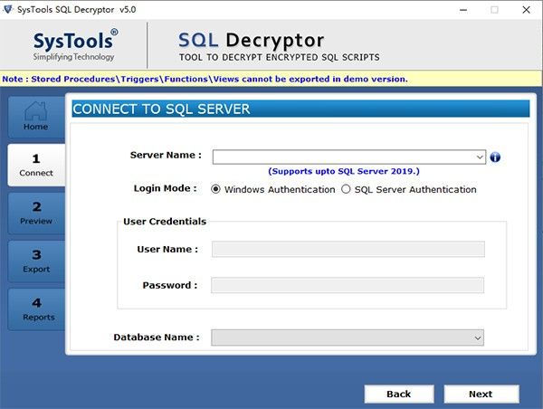 SysTools SQL Decryptor(SQL数据库解密工具)下载