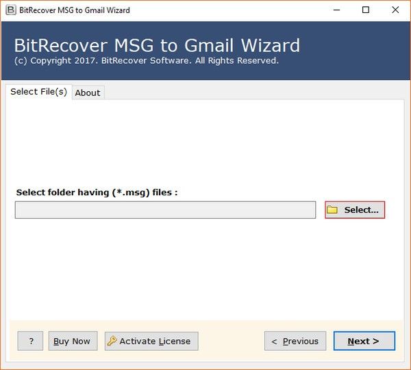 BitRecover MSG to Gmail(WizardMSG到Gmail迁移工具)下载