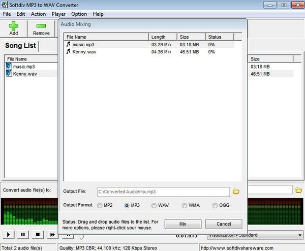 Softdiv MP3 to WAV Converter(MP3转WAV转换器)下载