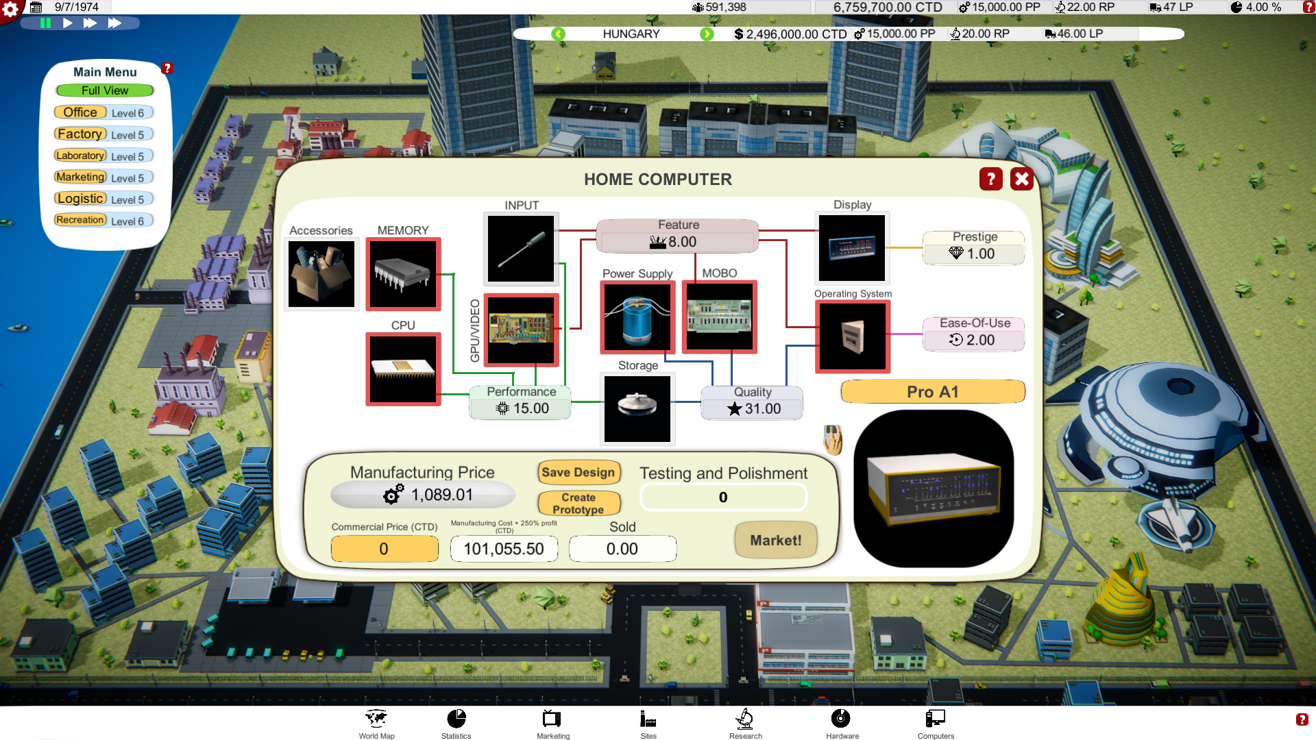 电脑大亨（Computer Tycoon）v0.9.3.05四项修改器MrAntiFun版下载