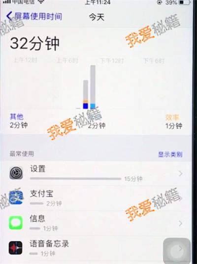 苹果ios12屏幕使用时间怎么设置？