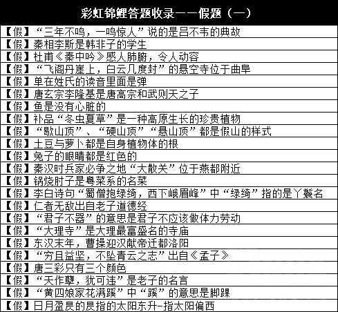 天涯明月刀手游彩虹锦鲤触发方式与题库答案大全