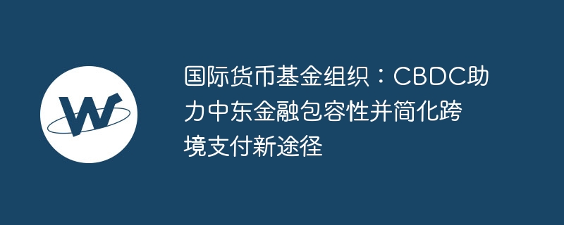 国际货币基金组织：cbdc助力中东金融包容性并简化跨境支付新途径