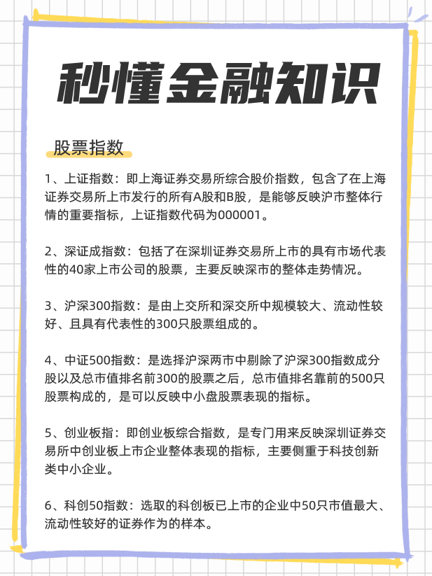 什么是股票指数，股票的指数都有哪些？