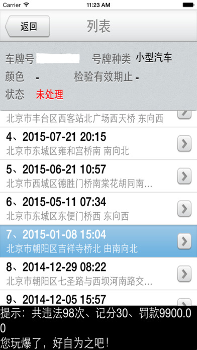 车辆违法查询软件截图2