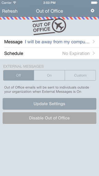 Out of Office for Outlook Exchange软件截图0