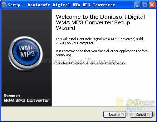 Daniusoft WMA Mp3 converter下载